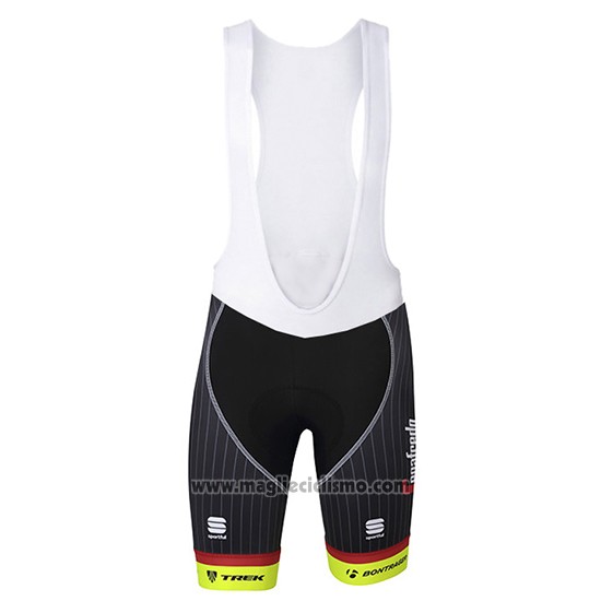 2017 Abbigliamento Ciclismo Trek Segafredo Verde e Nero Manica Corta e Salopette
